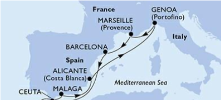 Crociera Spagna Francia e Marocco (18-28 gennaio 2023)